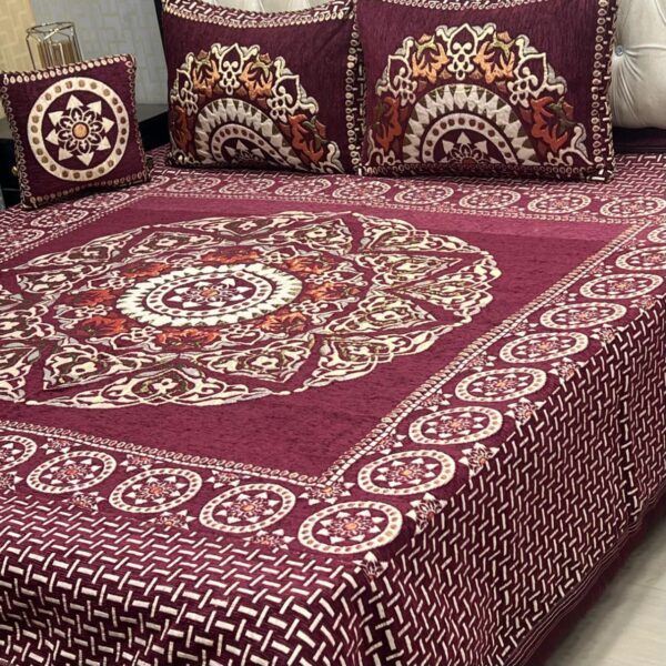 Velvet-Jacquard-King-Size-4pc-Bedsheet-Set – Winter 2025 Code: S.S-Vel04-32
