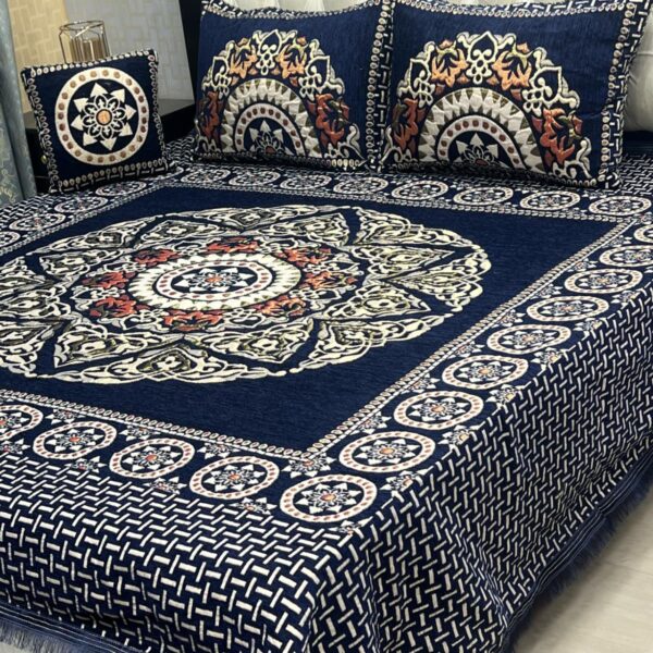 Velvet-Jacquard-King-Size-4pc-Bedsheet-Set – Winter 2025 Code: S.S-Vel04-33