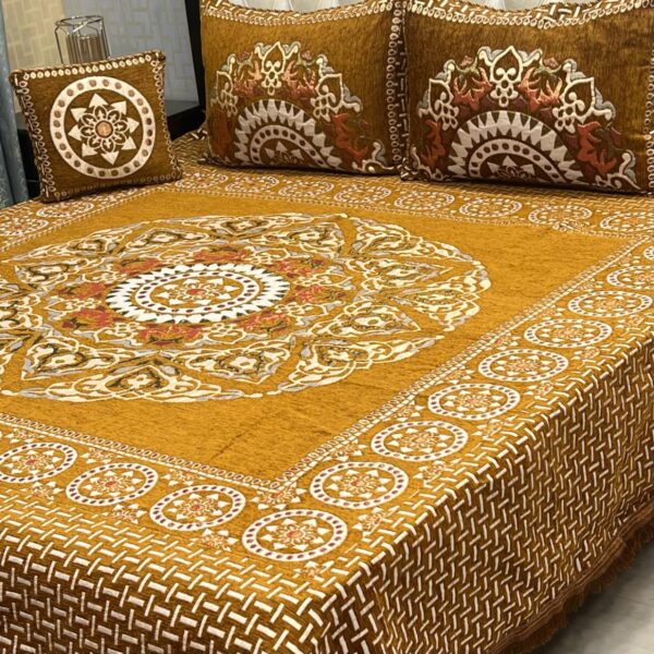 Velvet-Jacquard-King-Size-4pc-Bedsheet-Set – Winter 2025 Code: S.S-Vel04-38