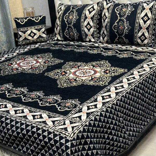 Velvet-Jacquard-King-Size-4pc-Bedsheet-Set – Winter 2025 Code: S.S-Vel04-39