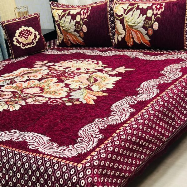 Velvet-Jacquard-King-Size-4pc-Bedsheet-Set – Winter 2025 Code: S.S-Vel04-40