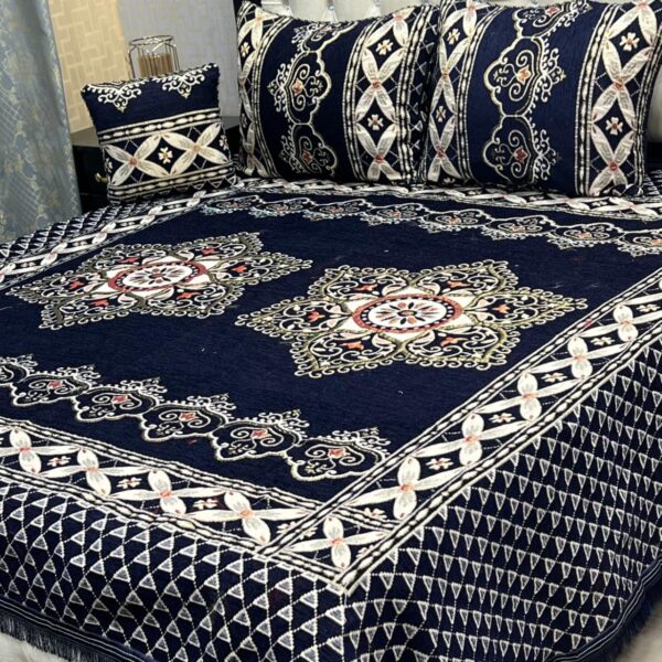 Velvet-Jacquard-King-Size-4pc-Bedsheet-Set – Winter 2025 Code: S.S-Vel04-14