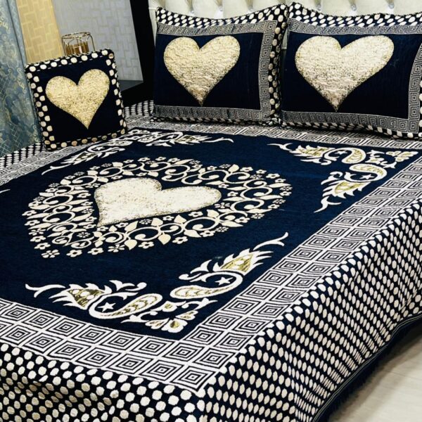 Velvet-Jacquard-King-Size-4pc-Bedsheet-Set – Winter 2025 Code: S.S-Vel04-15