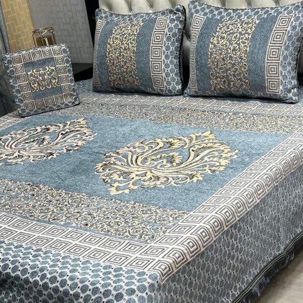 Velvet-Jacquard-King-Size-4pc-Bedsheet-Set – Winter 2025 Code: S.S-Vel04-16