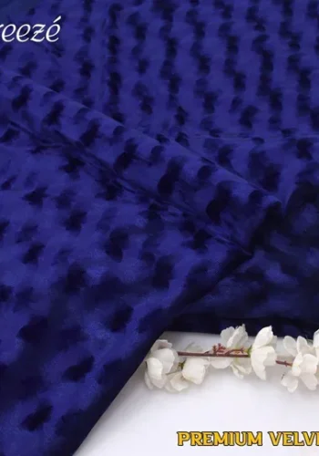 Korean Velvet 2 Piece Embossed Suit – Deep Blue | Winter 2025 Casual Collection | sarastore.pk