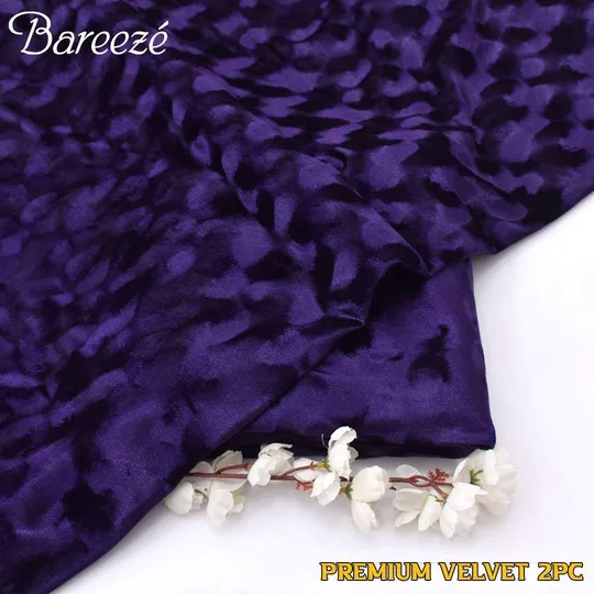 Purple Haze Korean Velvet 2PCS Unstitched Suit – Winter 2025 Casual Collection by sarastore.pk