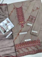 Afsana Premium Dhanak 3 Piece Embroidered Suit with Digital Wool Shawl – Winter 2025 Collection by sarastore.pk