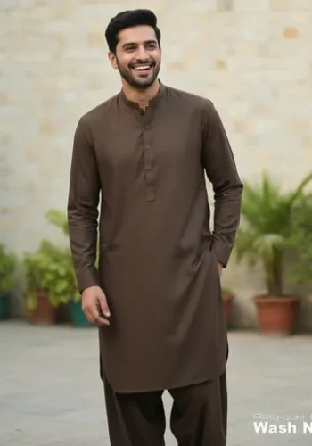 Zrafat Cedar Wash n Wear Men’s Unstitched Suit 2026 Earth Tone Premium Fabric Pakistan