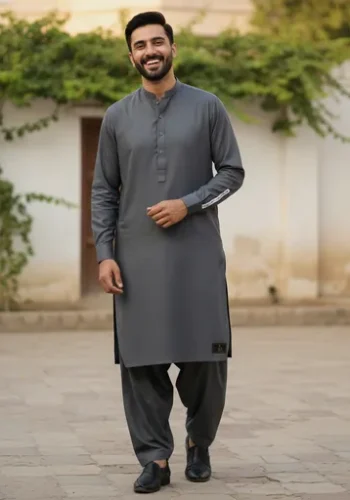 Zrafat Graphite Gray Wash & Wear Men’s Unstitched Suit 2026 Modern Fabric Pakistan