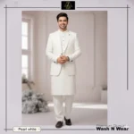 Zrafat Pearl White Wash n Wear Men’s Unstitched Suit 2026 Premium Quality Fabric Pakistan