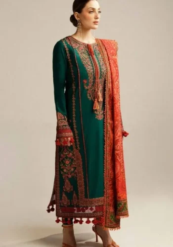 Hussain Rehar Airjet Lawn 3 Piece Unstitched Embroidered Suit Summer Collection 2026 sarastore.pk