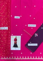 MARIA.B Kids Lawn 3 Piece Unstitched Embroidered Suit Eid Collection 2026 sarastore.pk