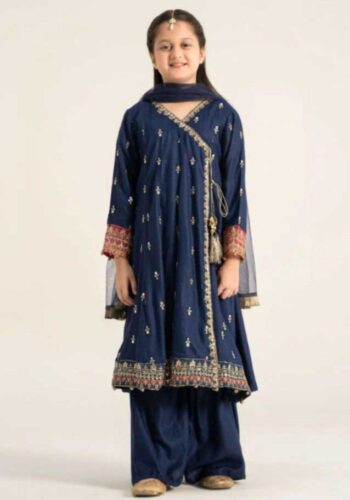 Maria.B Kids Lawn Embroidered 3PC Suit 2026 MBKID-702 Price in Pakistan