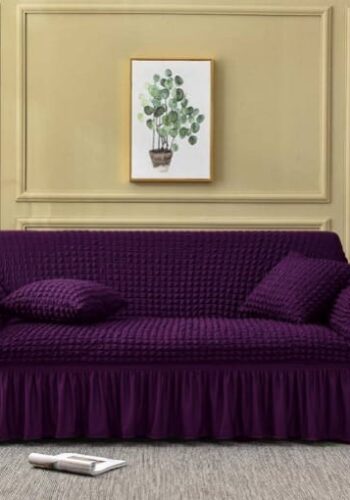Persian Style Sofa Cover – Purple Fitted Sofa Cover Price in Pakistan