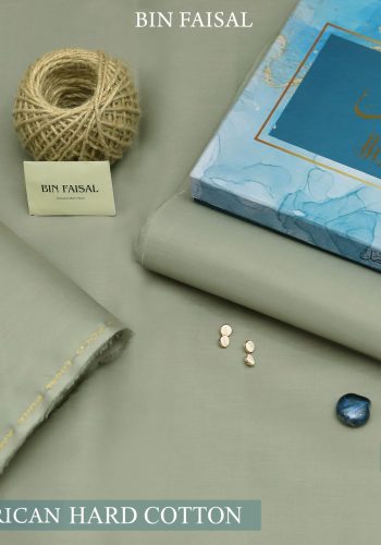 Bin Faisal Summer Collection 2026 Elite Gold American Polo Cotton suit cutting with branded box sarastore.pk