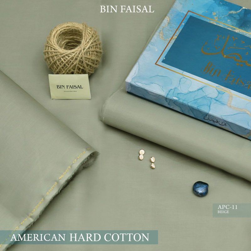 Bin Faisal Summer Collection 2026 Elite Gold American Polo Cotton suit cutting with branded box sarastore.pk