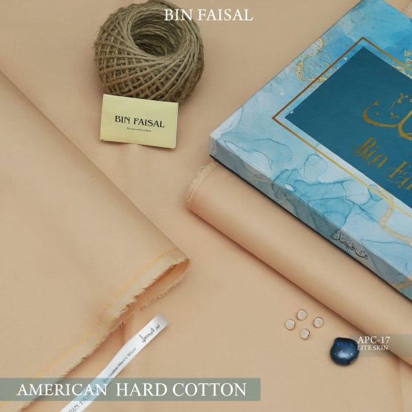 Bin Faisal Summer Collection 2026 Elite Gold American Polo Cotton suit cutting with branded box sarastore.pk