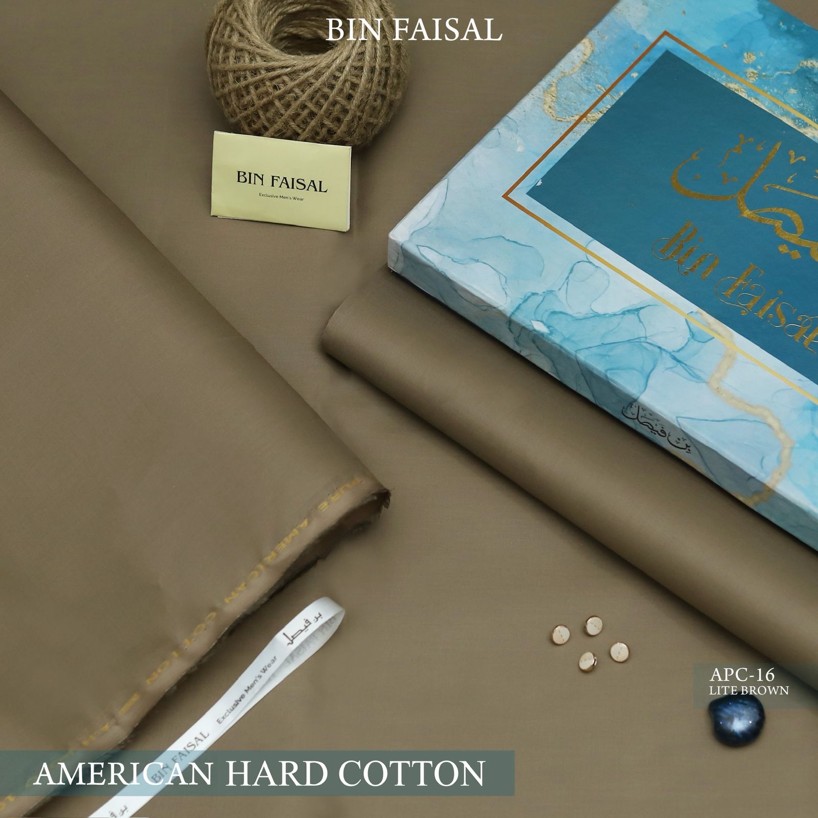 Bin-Faisal-Summer-Collection-2026–Elite-Gold-American-Cotton (2) Bin Faisal Summer Collection 2026 Elite Gold American Polo Cotton suit cutting with branded box sarastore.pk