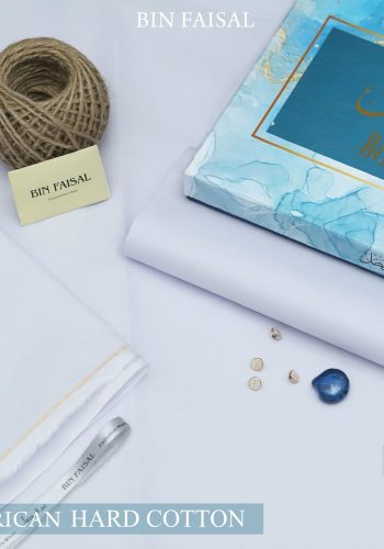 Bin Faisal Summer Collection 2026 Elite Gold American Polo Cotton suit cutting with branded box sarastore.pk