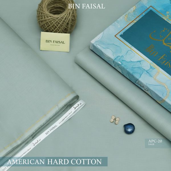 Bin Faisal Summer Collection 2026 Elite Gold American Polo Cotton suit cutting with branded box sarastore.pk