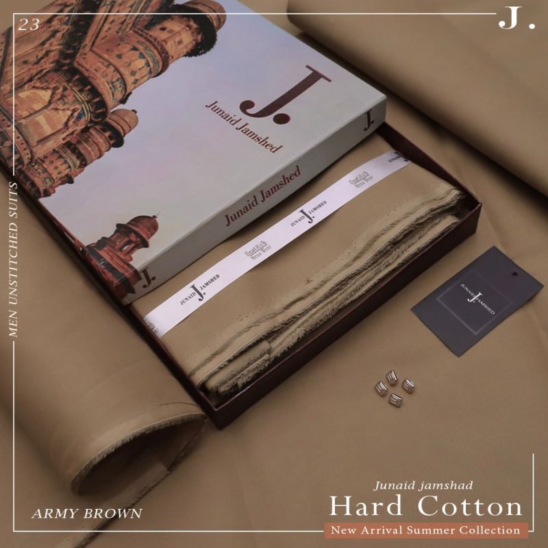 Junaid Jamshed Men’s Luxury Summer Collection 2026 Premium Egyptian Yarn Cotton suit cutting box packing sarastore.pk