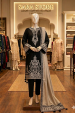 JAZMIN Summer 2026 Collection Code 7728 Airjet Lawn 90/70 03PCS unstitched suit with digital print voil dobby dupatta sarastore.pk