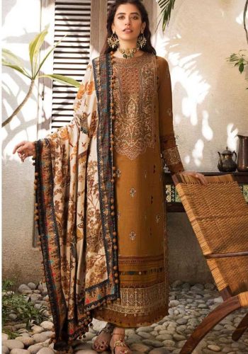 Asim Jofa Lawn Suit Code SS-AJ-DVD-9035 embroidered suit with digital print voil dobby dupatta sarastore.pk