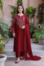 Batik Pure Airjet Lawn 90/70 Code SS-BT-CND-9033 embroidered suit with cotton net dupatta sarastore.pk