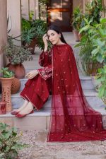 Batik Pure Airjet Lawn 90/70 Code SS-BT-CND-9033 embroidered suit with cotton net dupatta sarastore.pk