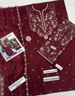 Batik Pure Airjet Lawn 90/70 Code SS-BT-CND-9033 embroidered suit with cotton net dupatta sarastore.pk
