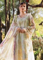 Maria B Lawn & Chiffon Chikankari Laser Work 3PCS Unstitched Suit Summer 2026 with chiffon dupatta sarastore.pk