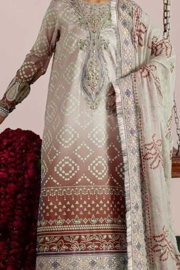 Nureh Airjet Lawn 90/70 Code SS-NR-LCD-9029 digital print suit with chiffon dupatta patches sarastore.pk