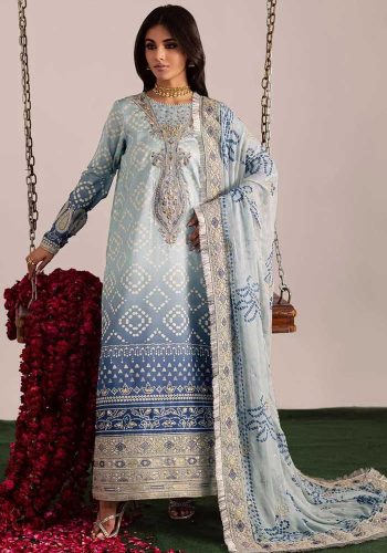 Nureh Airjet Lawn 90/70 Code SS-NR-LCD-9029 digital print suit with chiffon dupatta patches sarastore.pk
