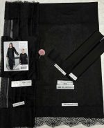 Shanzay Black Airjet Lawn 90/70 Code SS-SZ-CND-9031 embroidered suit with cotton net dupatta sarastore.pk