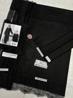 Shanzay Black Airjet Lawn 90/70 Code SS-SZ-CND-9031 embroidered suit with cotton net dupatta sarastore.pk