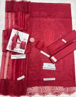 Shanzay Red Airjet Lawn 90/70 Code SS-SZ-CND-9031 embroidered suit with cotton net dupatta sarastore.pk