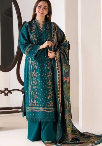 Sobia Nazeer Airjet Lawn 9070 Code 4344 embroidered lawn suit with digital print voil dobby dupatta sarastore.pk