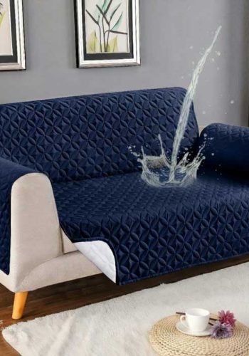 Blue Waterproof Ultrasonic Sofa Cover 4 Layer Quilted Anti Slip Sofa Cover Price in Pakistan