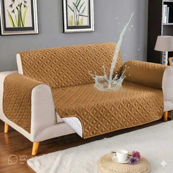 Copper Waterproof Sofa Cover 4 Layer Quilted Anti Slip Sofa Cover Price in Pakistan