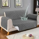 Grey Waterproof Ultrasonic Sofa Cover 4 Layer Quilted Anti Slip Sofa Cover Price in Pakistan