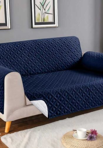 Blue Ultrasonic Microfiber Sofa Runner 3 Layer Anti Slip Sofa Cover Price in Pakistan