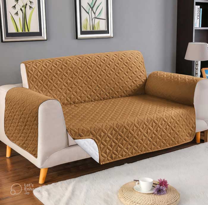 Copper Ultrasonic Microfiber Sofa Runner 3 Layer Anti Slip Sofa Cover Price in Pakistan
