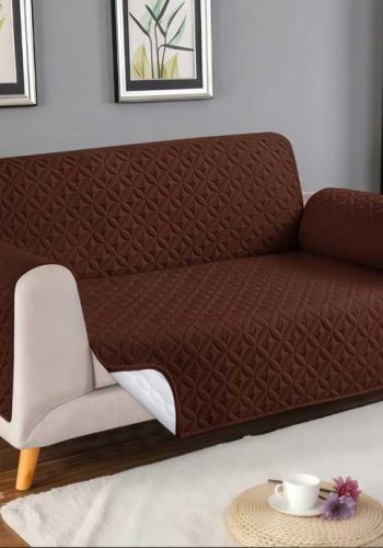 Dark Brown Ultrasonic Microfiber Sofa Runner 3 Layer Anti Slip Sofa Cover Price in Pakistan