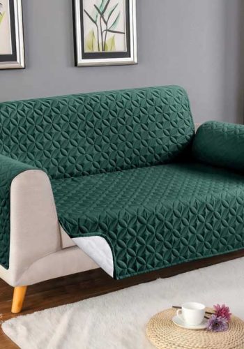 Green Ultrasonic Microfiber Sofa Runner 3 Layer Anti Slip Sofa Cover Price in Pakistan