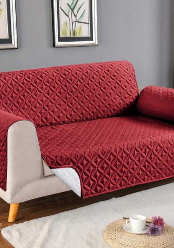 Maroon Ultrasonic Microfiber Sofa Cover 3 Layer Anti Slip Sofa Cover Price in Pakistan