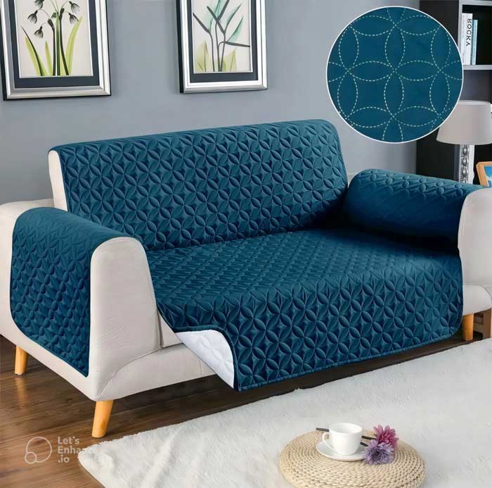 Zinc Ultrasonic Microfiber Sofa Runner Grey 3 Layer Anti Slip Sofa Cover Price in Pakistan