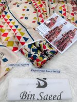 Bin Saeed Airjet Lawn 90/88 Digital Print 3PCS Suit Summer 2026 with printed shirt dupatta trouser sarastore.pk