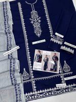 Zara Shahjahan Airjet Lawn 9070 Code SS-ZS-BCD-9032 embroidered suit with Bamber embroidery dupatta sarastore.pk