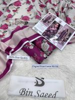 Bin Saeed Airjet Lawn 90/88 Digital Print 3PCS Suit Summer 2026 with printed shirt dupatta trouser sarastore.pk