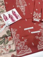 Mohagni Lawn Embroidered 3PCS Suit Summer 2026 with digital print voil dobby dupatta sarastore.pk